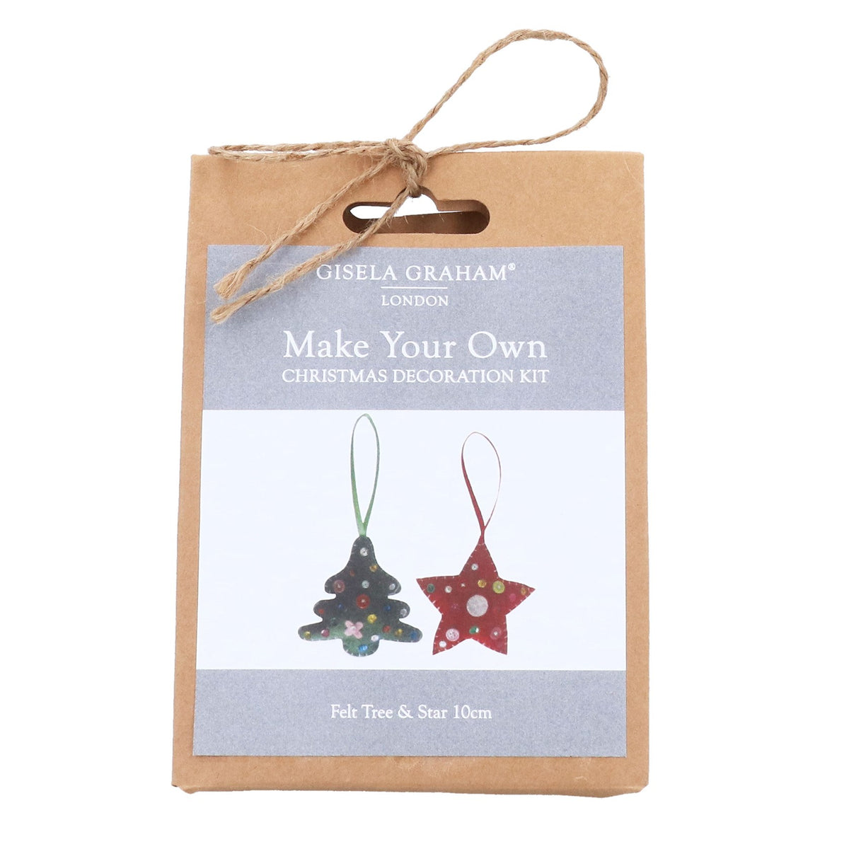 Make Your Own Felt Tree & Star Christmas Decoration Kit – Pack of 2 by Gisela Graham