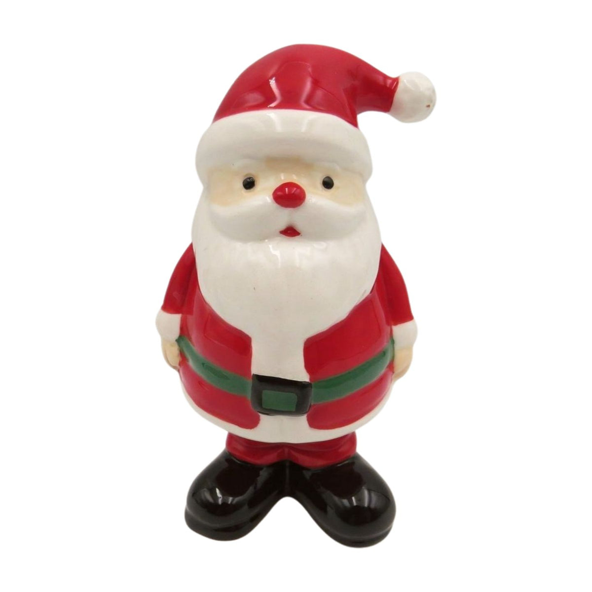 Ceramic Santa Standing Figure with Green Belt – 3 Sizes