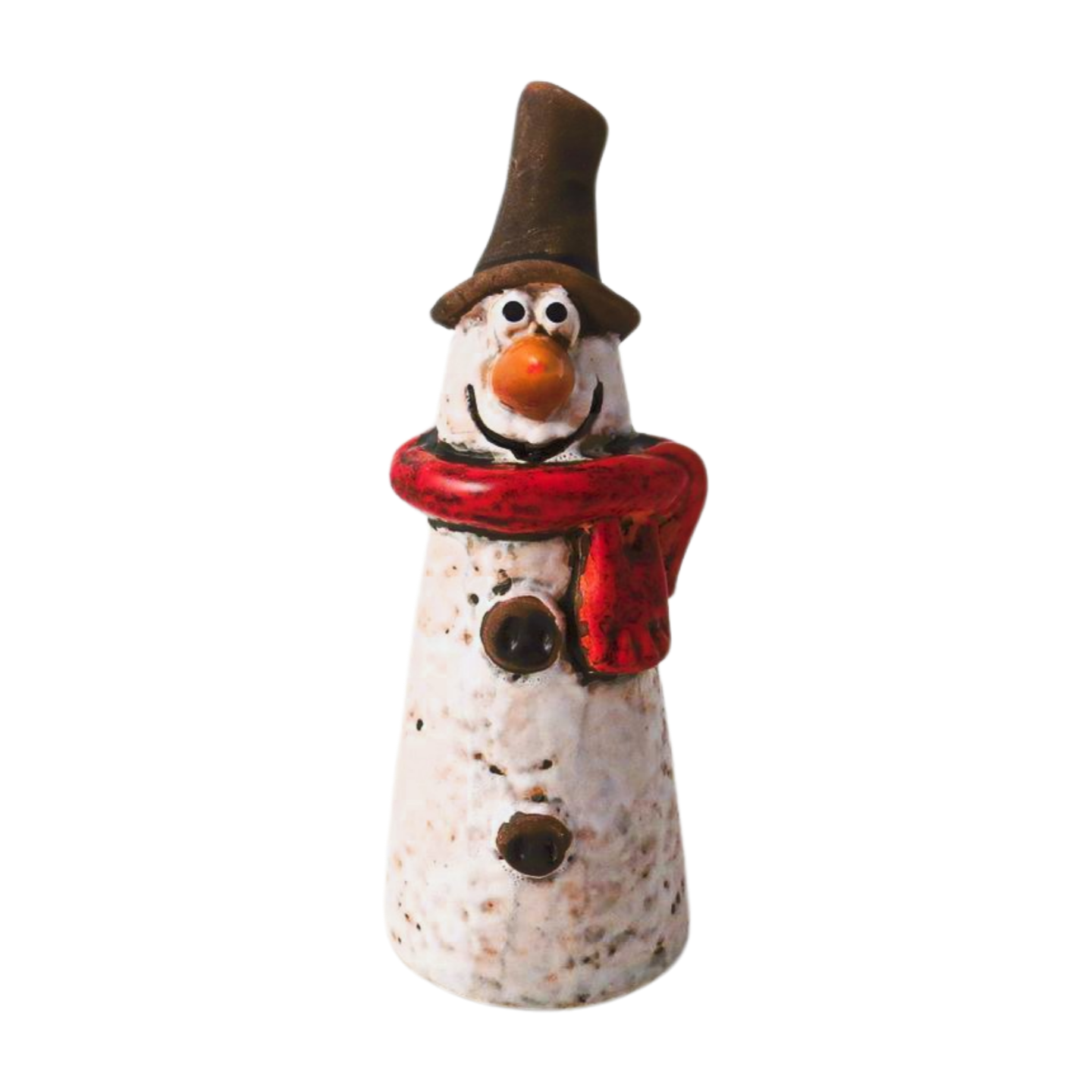 Ceramic Snowman with Tall Hat and Scarf - 2 Sizes