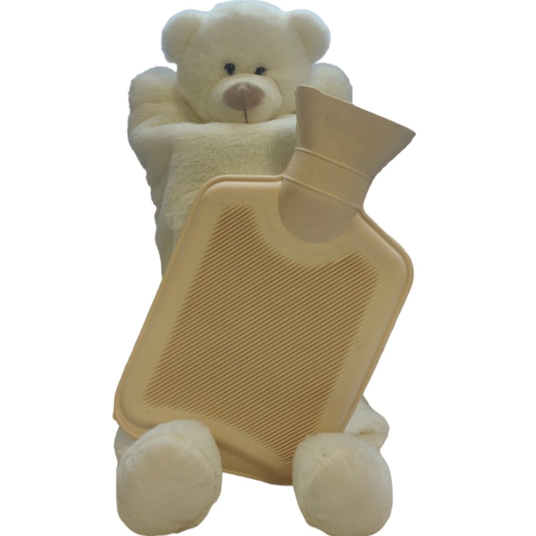 Cream Bear Hot Water Bottle Cover / PJ Case