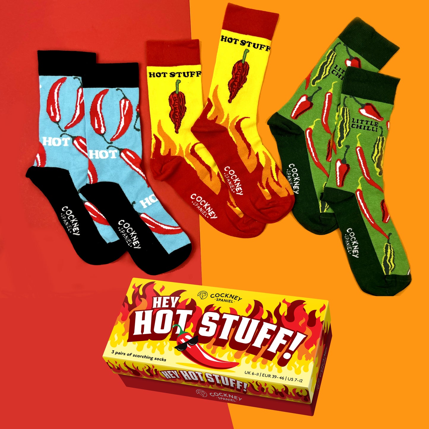 Men's Hey Hot Stuff Sock Gift Box