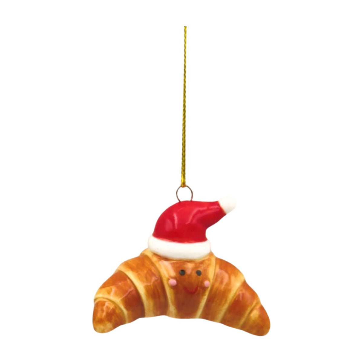 Ceramic Croissant Christmas Tree Decoration
