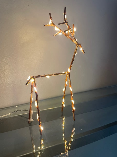 Small LED Battery Deer Ornament 15cms