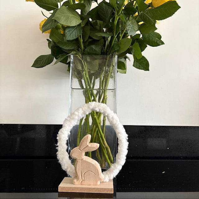 Easter Bunny In Cut Out Fluffy Easter Egg