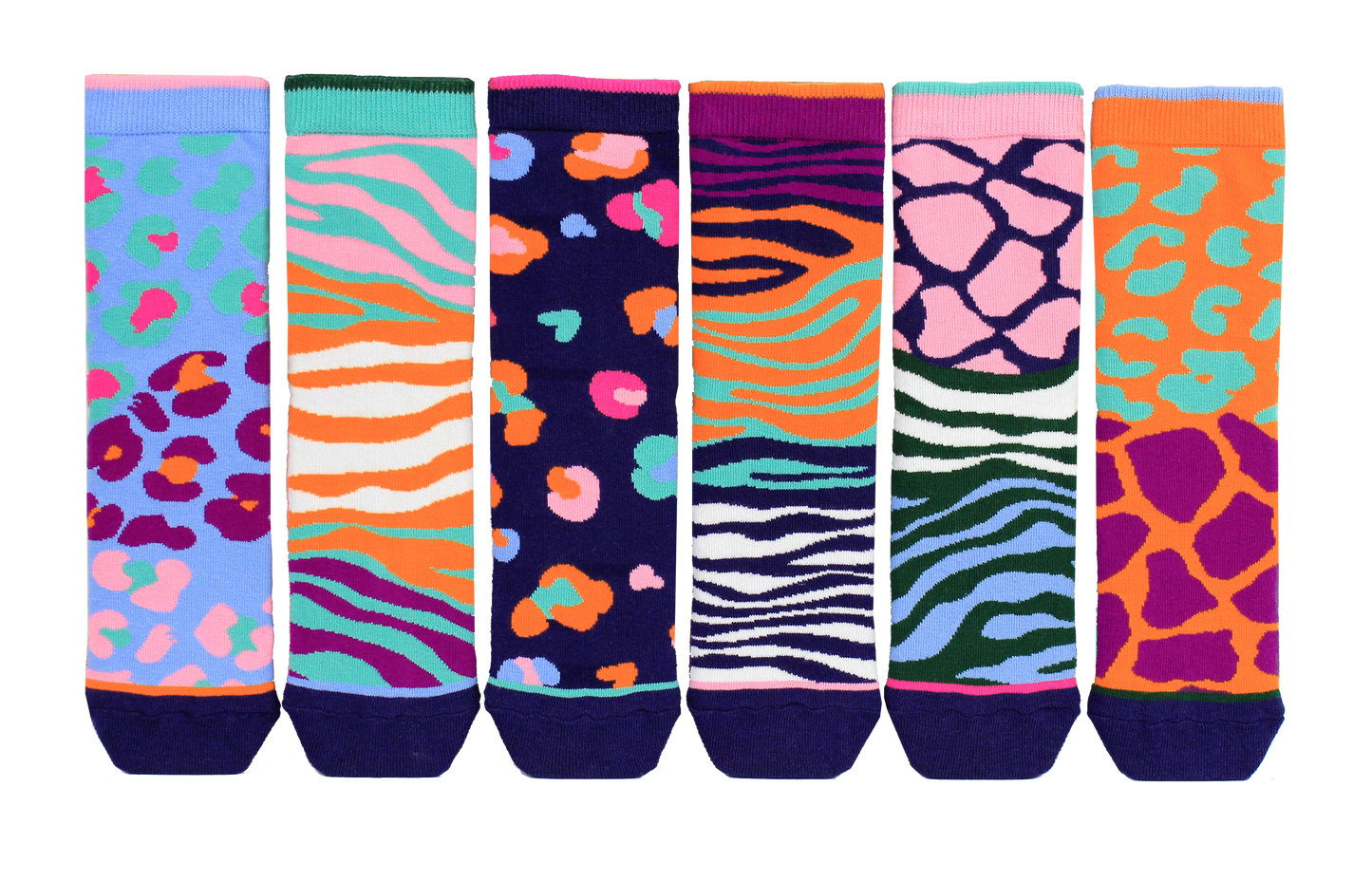 United Oddsocks Get Spotted 6 Odd Socks Gift Box-Ladies Size 4-8