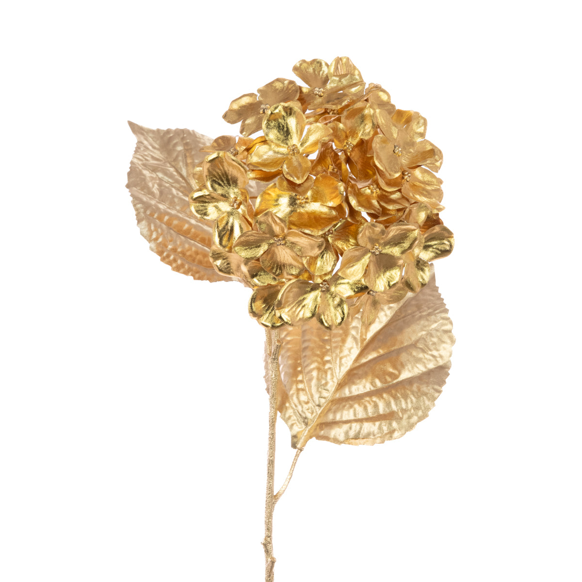Metallic Gold Hydrangea Spray 65cm