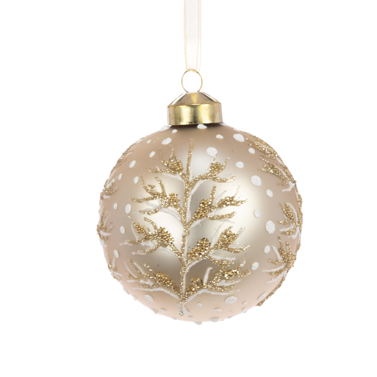 Estrella Champagne Glass Bauble 8cm