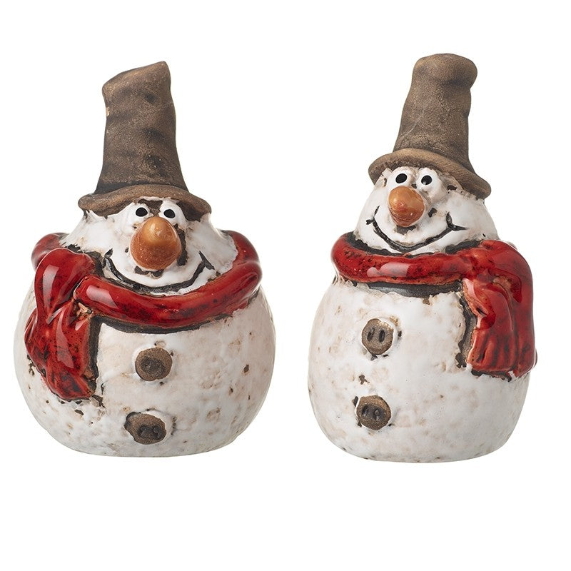 Cheerful Ceramic Snowman Mix -One of Each