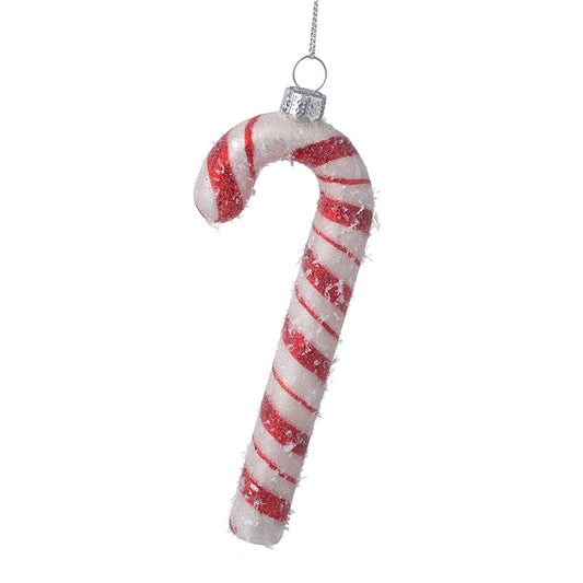 Glass Candy Cane Hanging Decoration