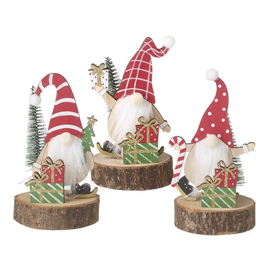 Gonk In Red Hat Wooden Decoration -Single