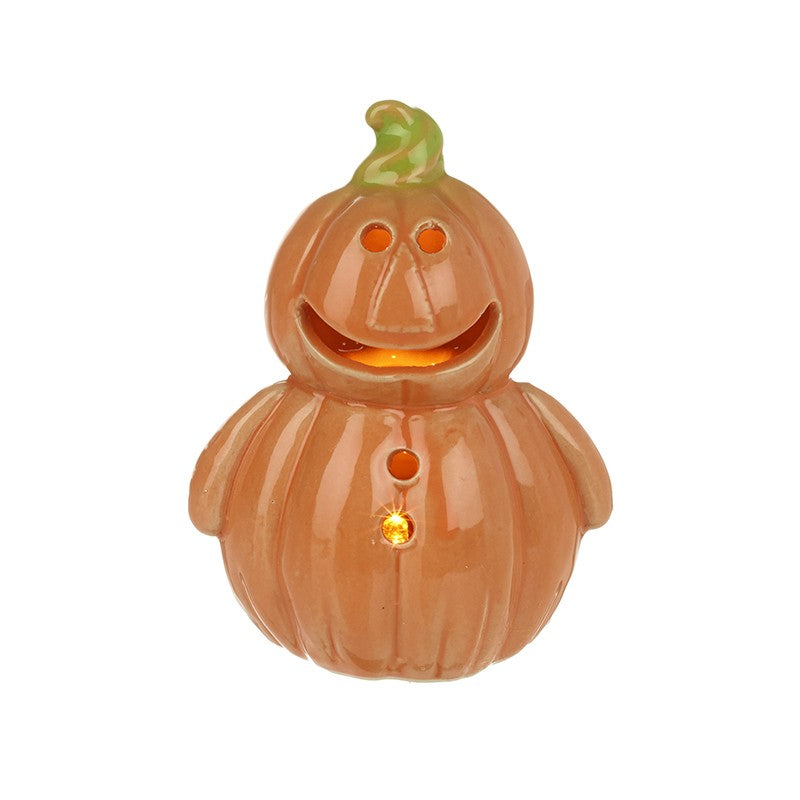 Ceramic Halloween Light Up Pumpkin Person Decoration