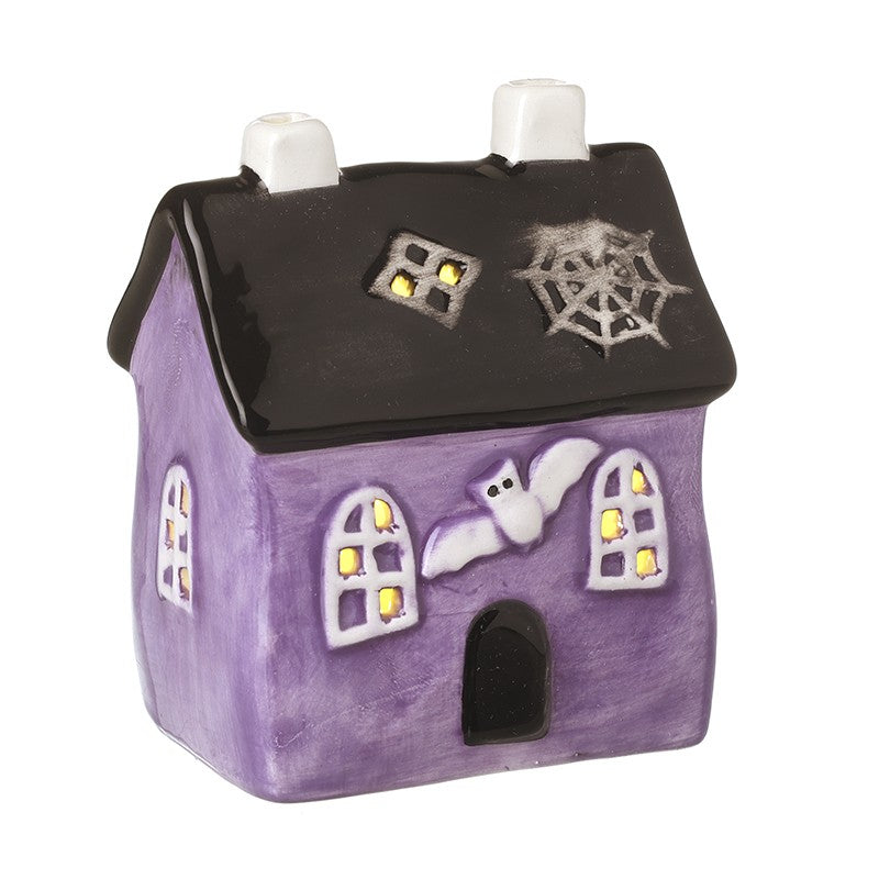 Light Up Purple Spooky Halloween House