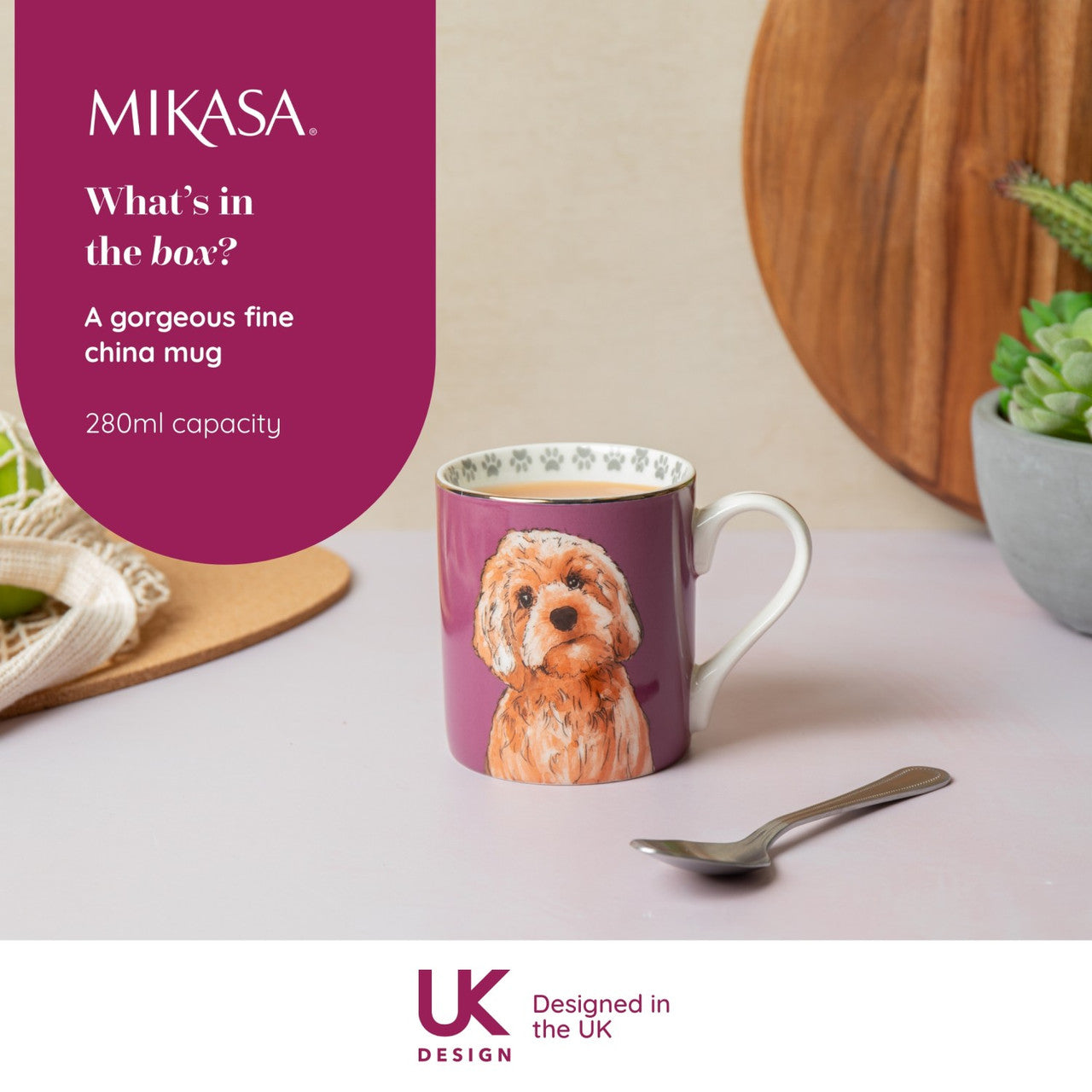 Mikasa Cockapoo Straight-Sided Porcelain Mug