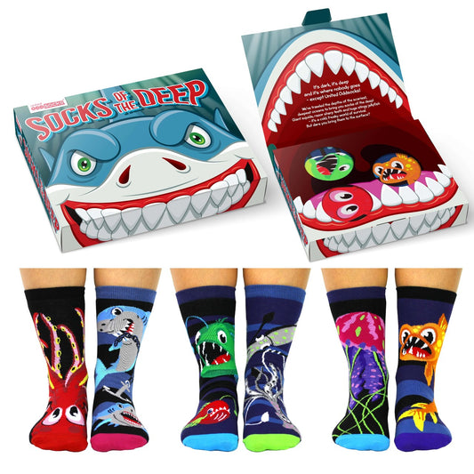 Socks of the Deep Set Of 6 Kids Odd Socks