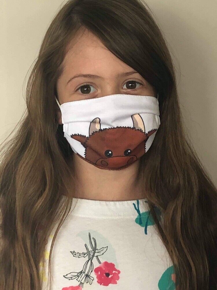 Children's Soft Face Coverings with Animal Deigns
