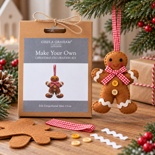 Gisela Graham Make Your Own Scandi Gingerbread Man Christmas Decoration Kit