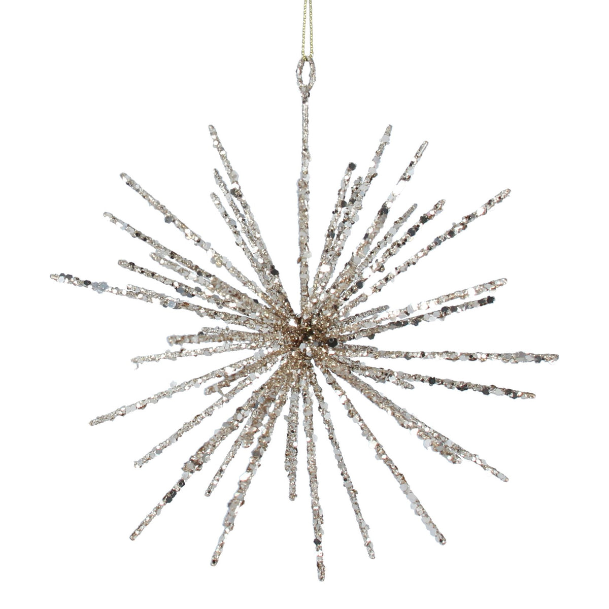 Gisela Graham Gold Spikey Starburst Metal Christmas Decoration 15cm