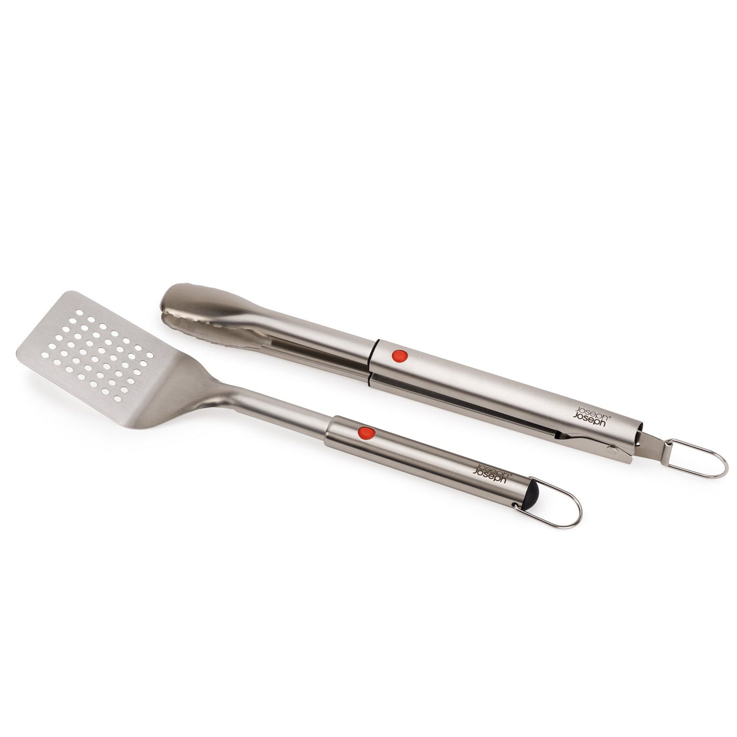 GrillOut™ 2-Piece Stainless-Steel BBQ Turner & Tongs Set