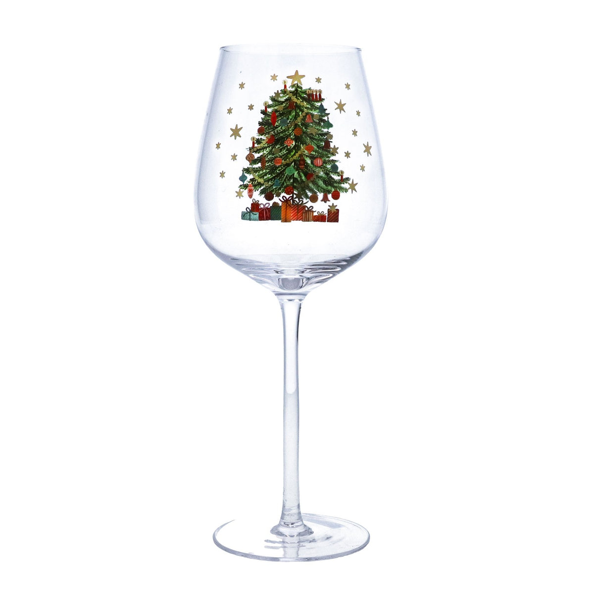 Gisela Graham Nostalgia Christmas Tree Wine Glasses – Box of 2