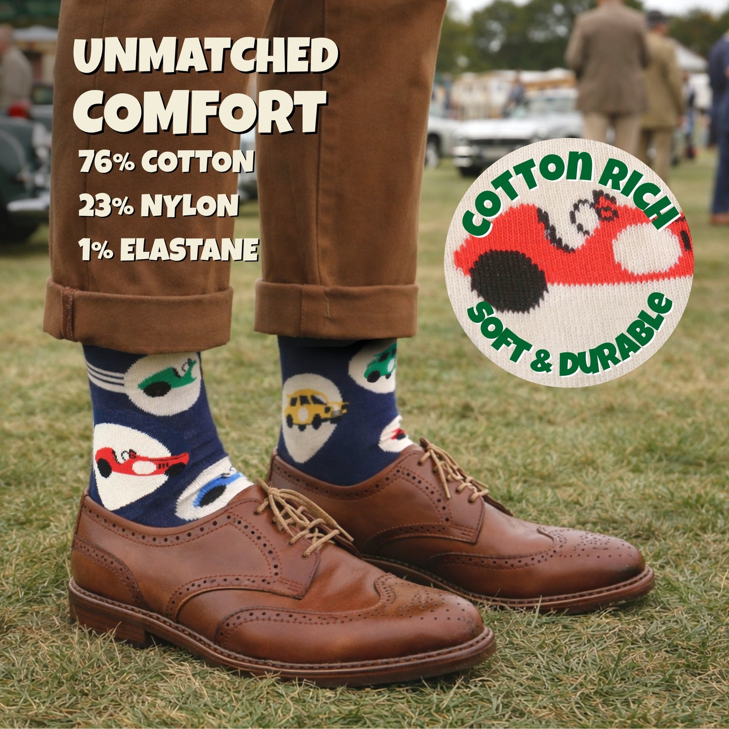 United Oddsocks Classic Petrol Heads - 4 Odd Socks Gift Box