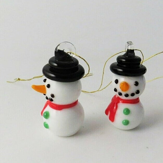 Mini Glass Snowman Christmas Decoration
