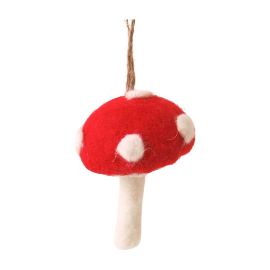 Felt Mushroom Hanging Decoration