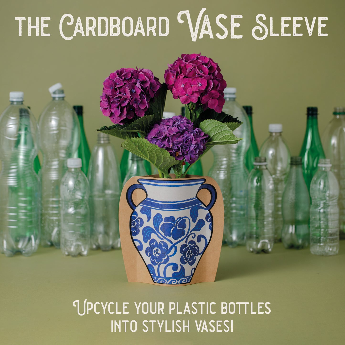 Cardboard vase Sleeve - Cut Glass