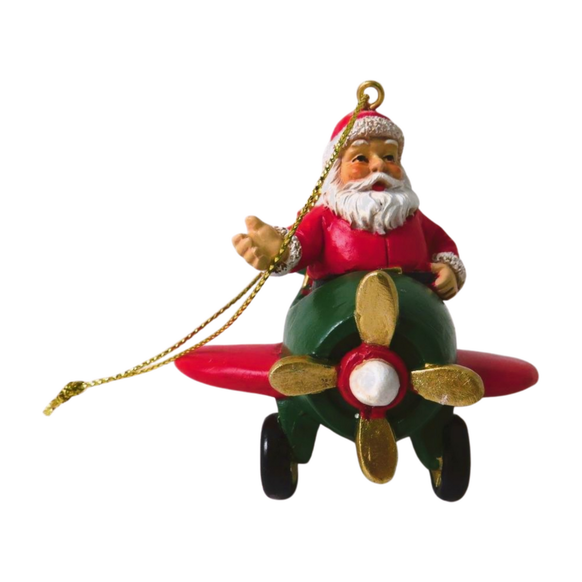 Santa In Plane Christmas Tree Decoration