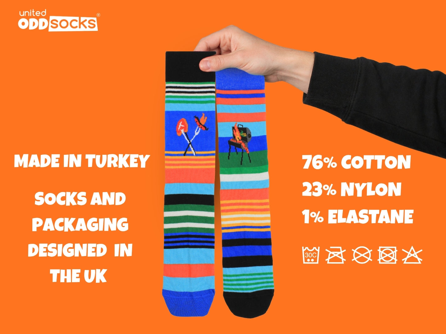United Oddsocks GRILL IT - Men's Socks - UK Sizes 6 - 11