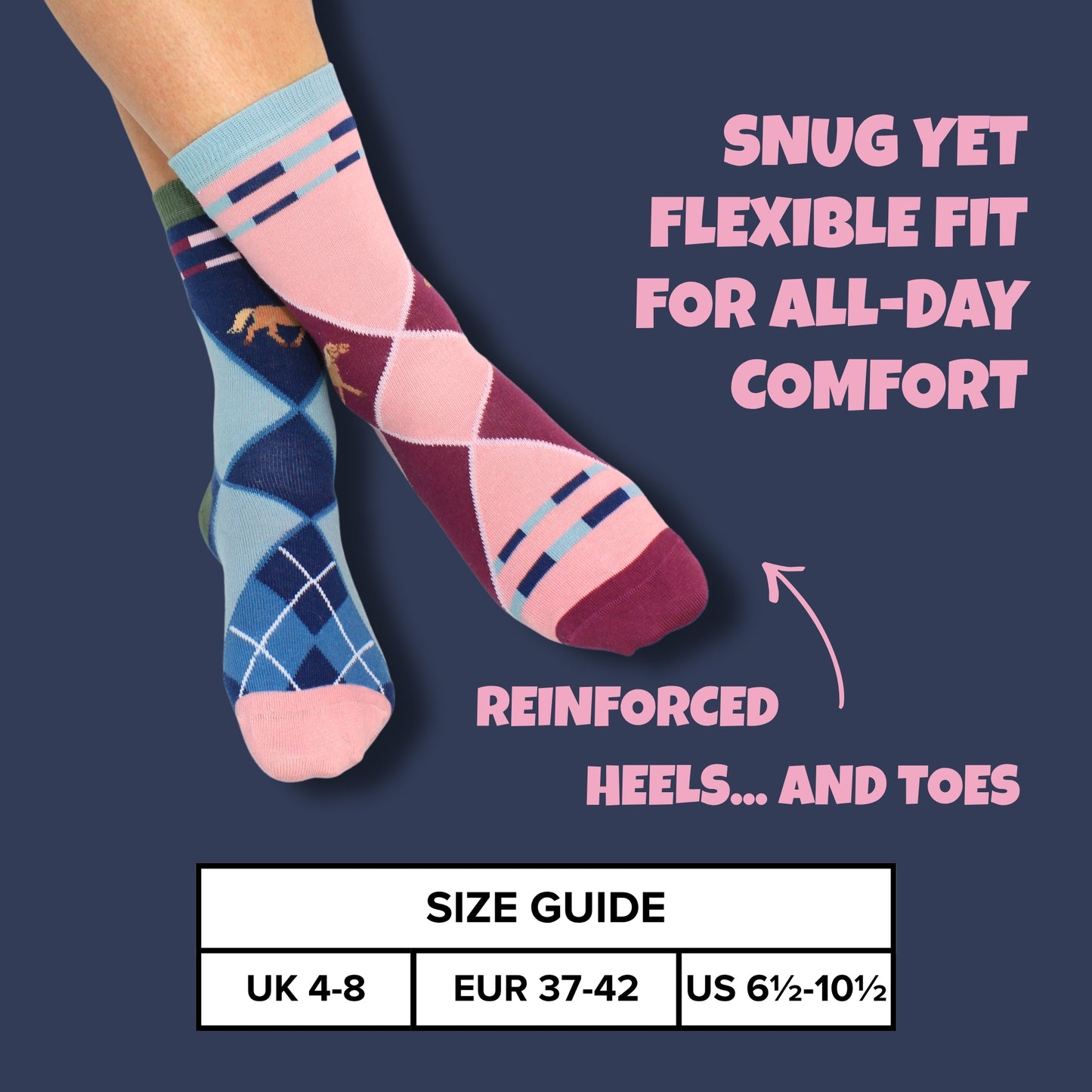 United Oddsocks SADDLE UP, 6 Horsey Odd Socks