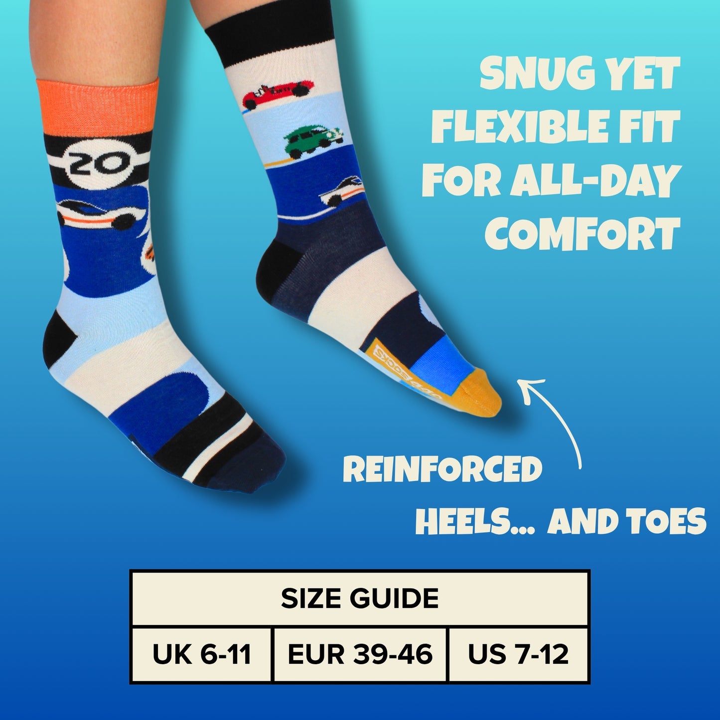 United Oddsocks Classic Petrol Heads - 4 Odd Socks Gift Box