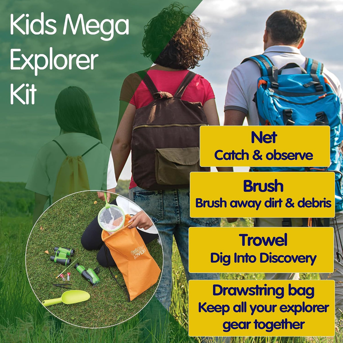 Outdoor Adventure Mega Explorer Kit – 9 Piece Nature Exploration Set