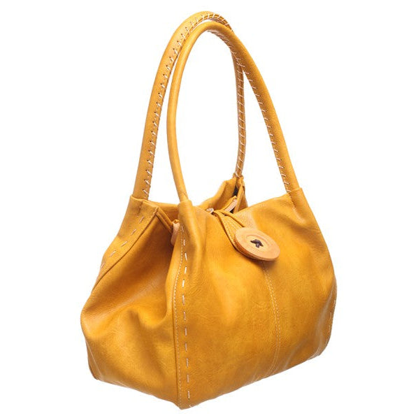 Bessie London Button Bag - Yellow