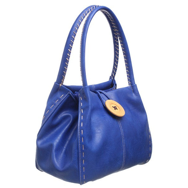 Bessie London Button Bag - Klein Blue