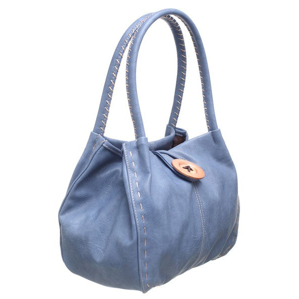 Bessie London Button Bag -Periwinkle