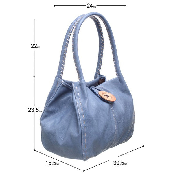 Bessie London Button Bag - Klein Blue