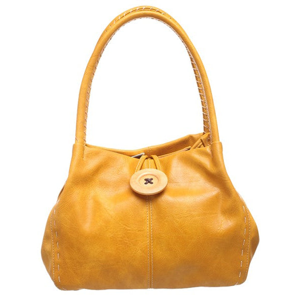 Bessie London Button Bag - Yellow