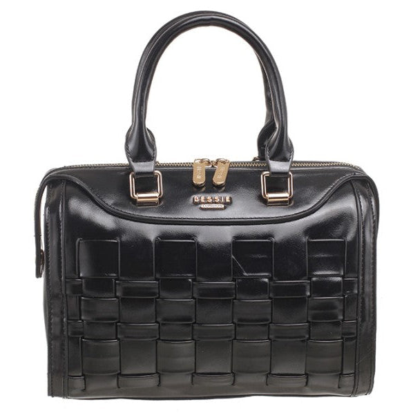Bessie London Weave Handbag Black