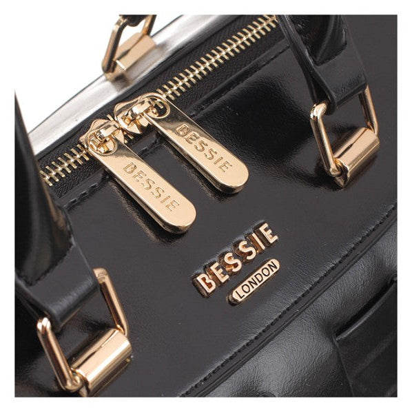Bessie London Weave Handbag Tan