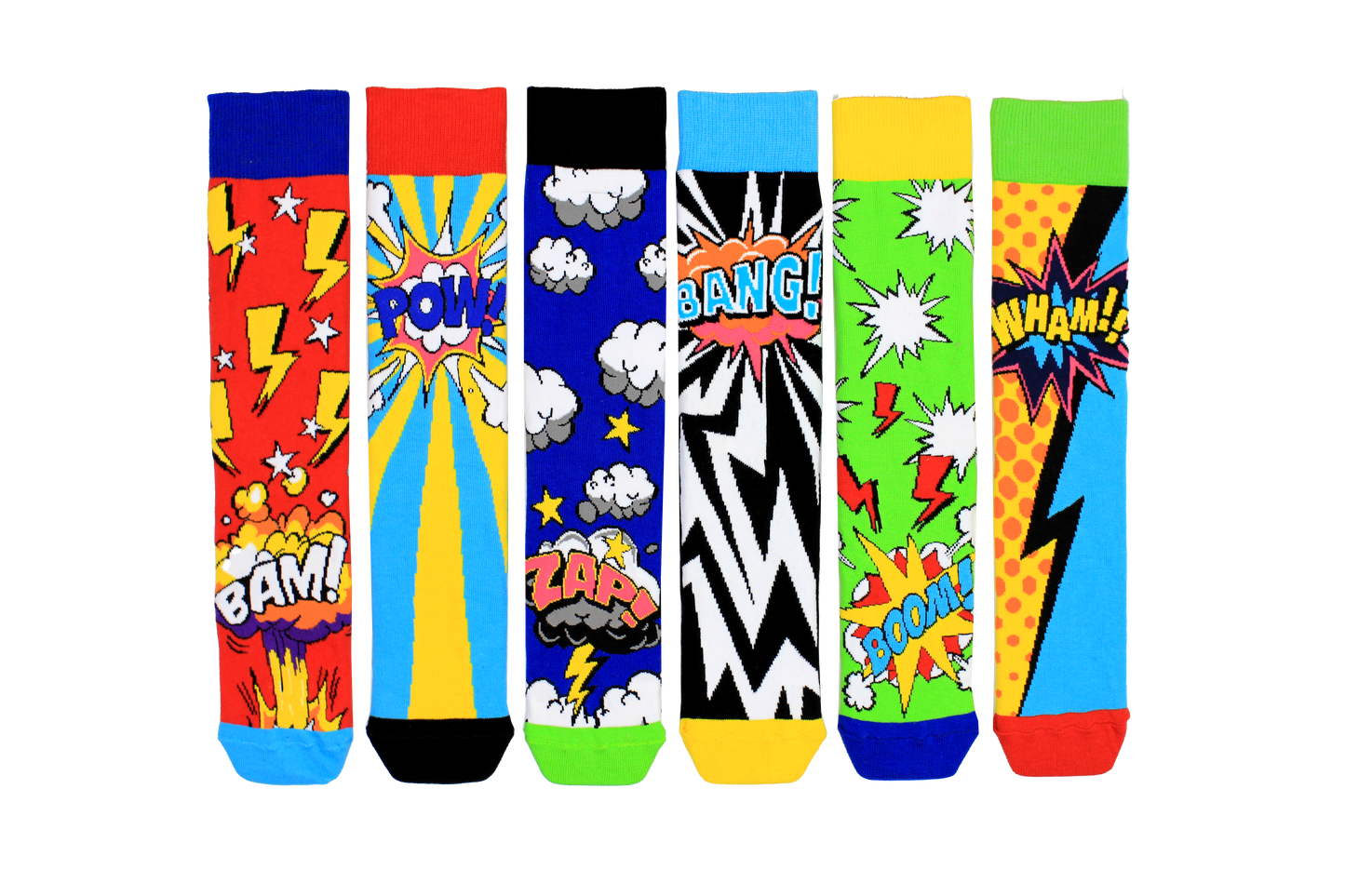 United Oddsocks Mighty Comic Oddsocks 6 Odd Socks Gift Box