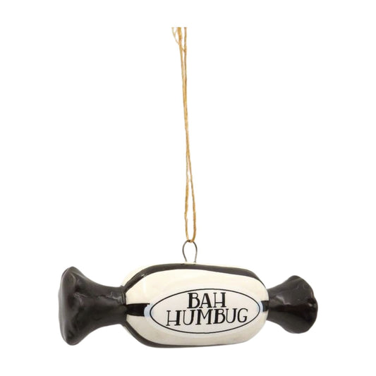 Ceramic Humbug Sweet Christmas Tree Decoration 8cm by Giftware Trading