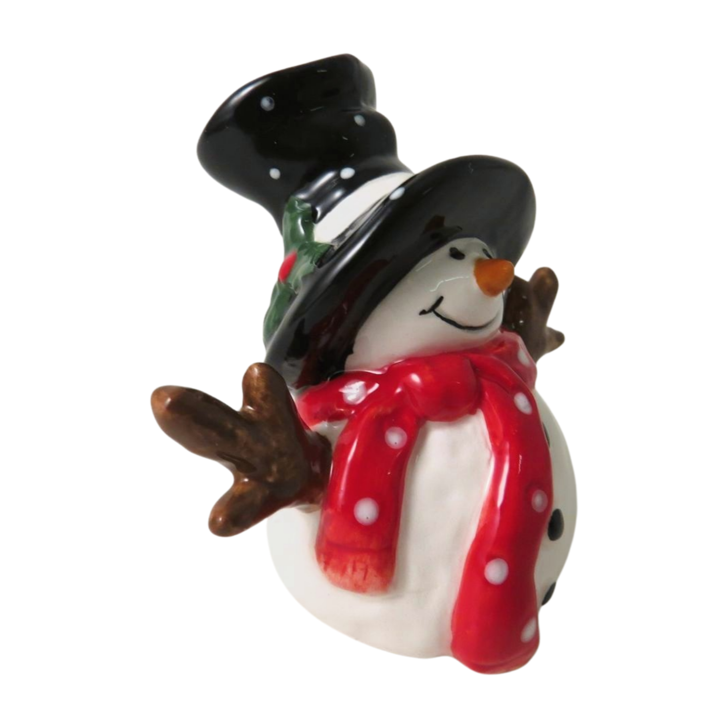 Ceramic Standing Snowman With Carrot Nose Christmas Ornaments - 3 Sizes