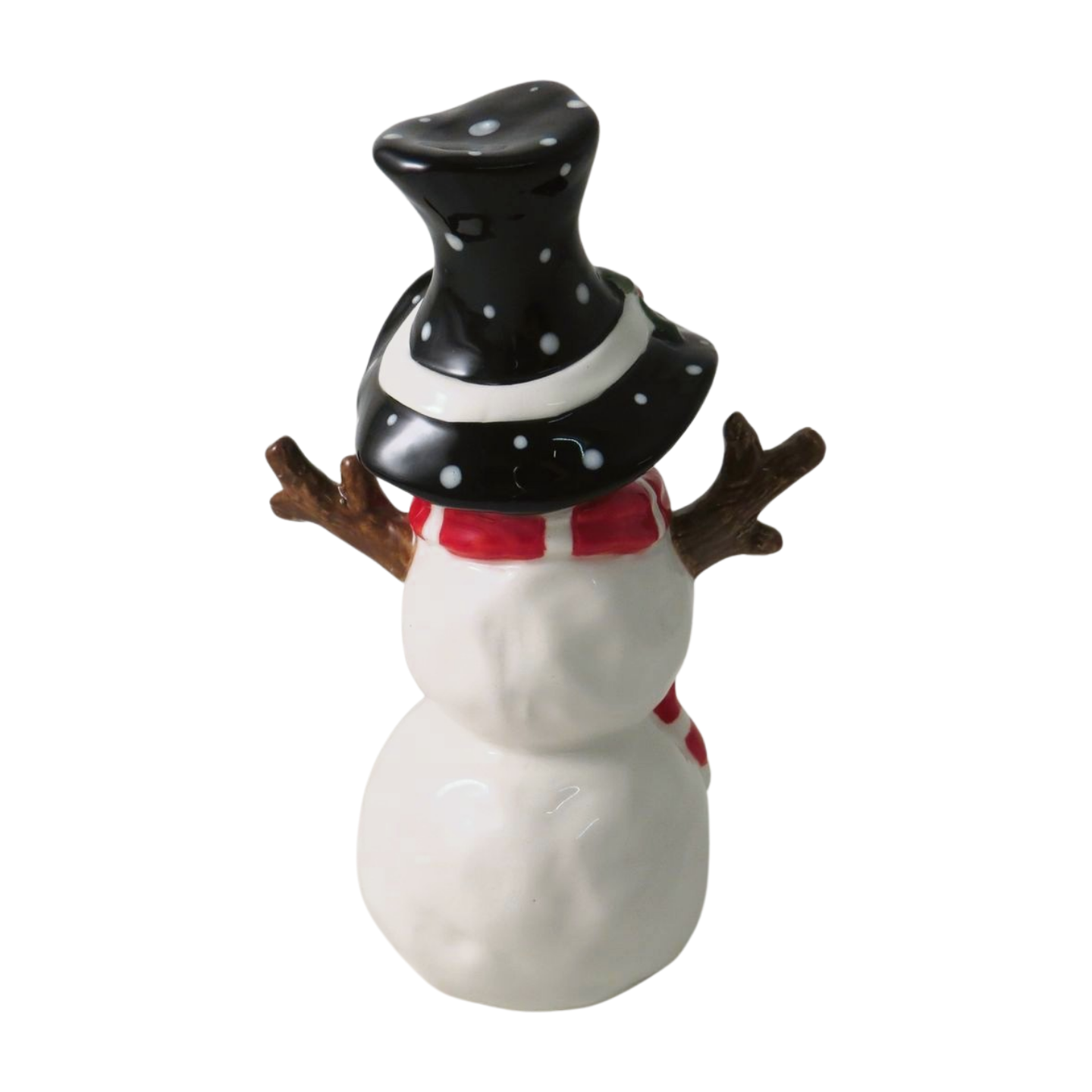 Ceramic Standing Snowman With Carrot Nose Christmas Ornaments - 3 Sizes