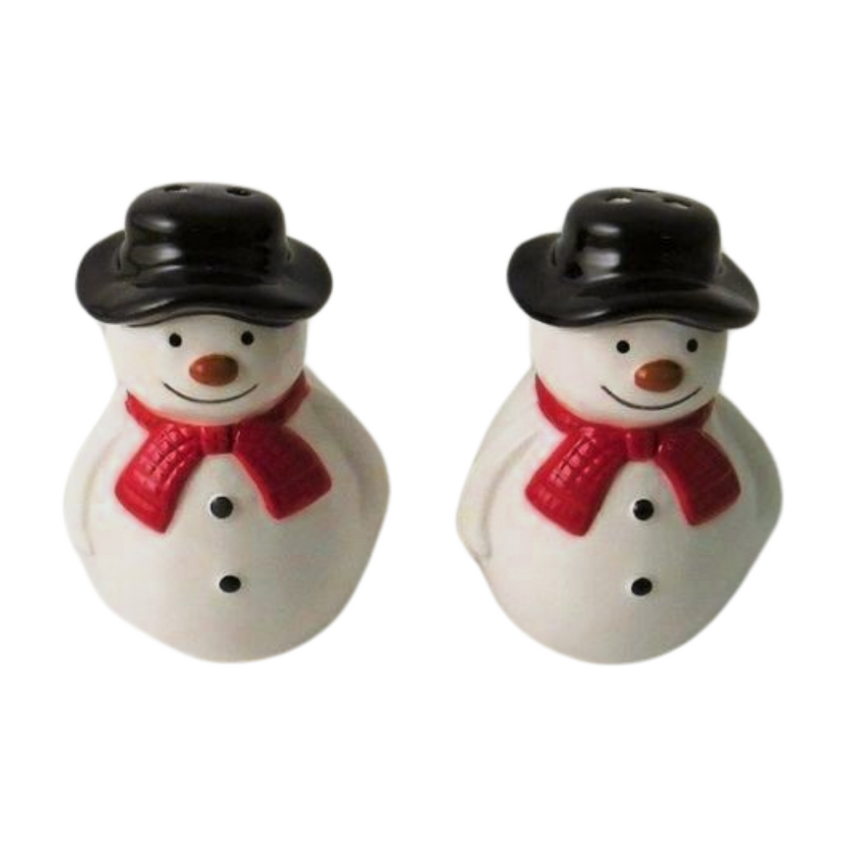 Ceramic Snowman Christmas Salt & Pepper Holders 8cm