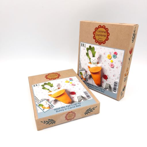 Corinne Lapierre Bunny in Carrot Felt Craft Mini Kit