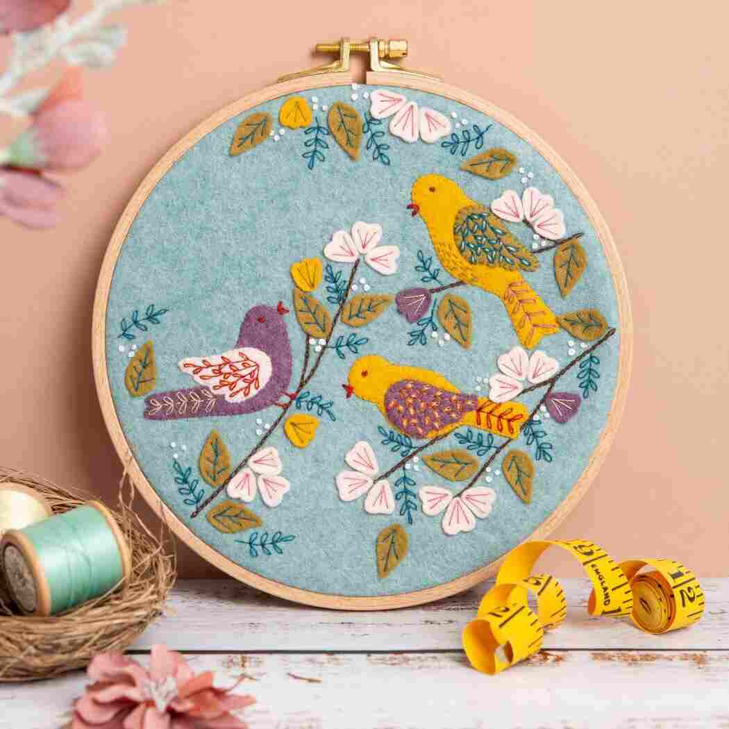 Corinne Lapierre Dawn Chorus Felt Appliqué Hoop Kit
