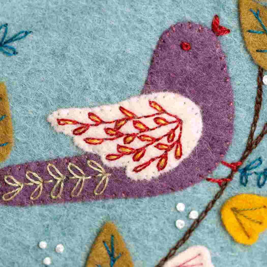 Corinne Lapierre Dawn Chorus Felt Appliqué Hoop Kit