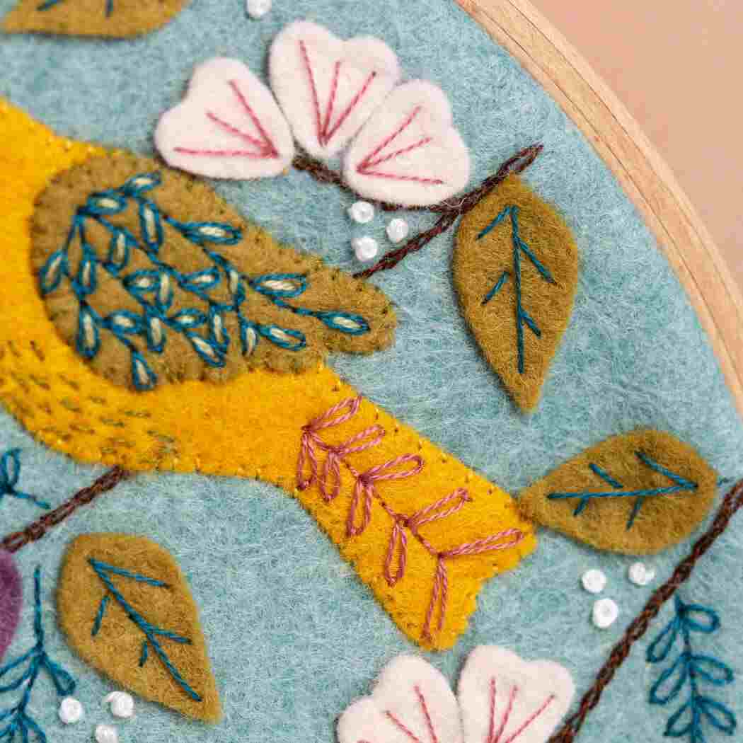 Corinne Lapierre Dawn Chorus Felt Appliqué Hoop Kit