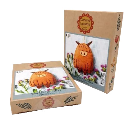 Corinne Lapierre Highland Cow Felt Craft Mini Kit