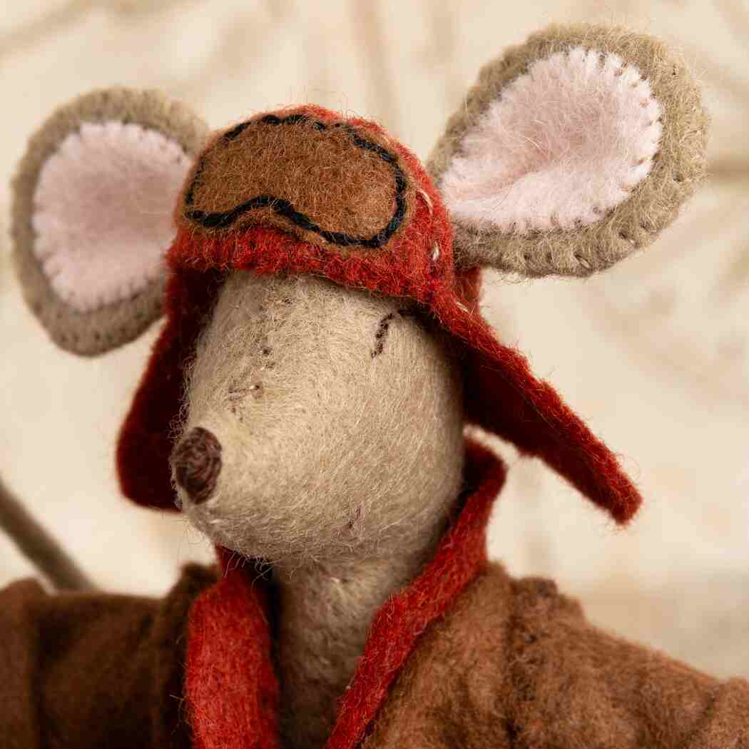 Corinne Lapierre Folk Embroidered Aviator Felt Craft Mini Kit